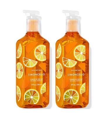Bath &amp; Body Works Hand Soap, Cleansing Gel, 8 Fl Oz Pack of 2 (Limoncello)