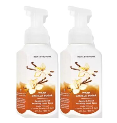 Bath and Body Works Gentle Foaming Hand Soap, Warm Vanilla Sugar 8.75 Ounce (2-Pack)