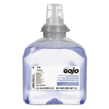 GOJO 536102 TFX Luxury Foam Hand Wash, Fresh Scent, Dispenser, 1200mL, 2/Carton