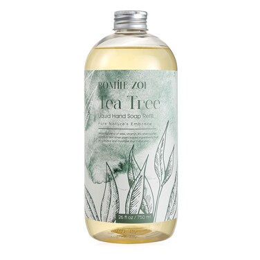 Liquid Hand Soap Refill, Tea Tree, Gentle &amp; Moisturizing Formula, 750 ML/ 26 FL OZ