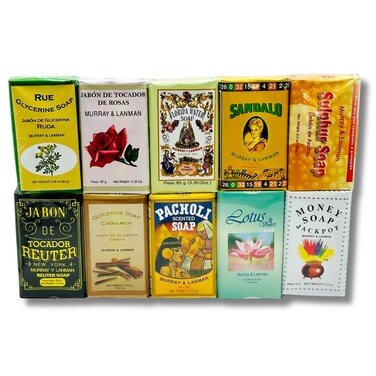 Murray &amp; Lanman Florida Water Cologne New York Soap Collection, 10 Different Scents Soap - 10 Soaps, 1 Scent Each (1, Soap Collection)