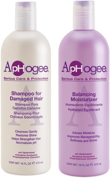 ApHogee Shampoo for Damaged Hair + Balancing Moisturizer 16oz"Set