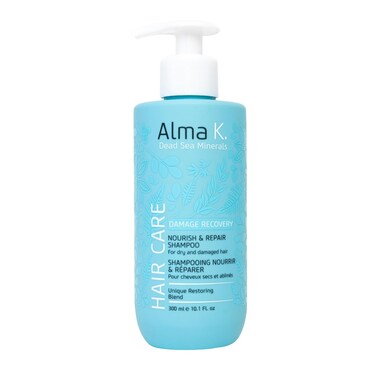 ALMA K Nourish and Repair Shampoo - Moisturizing Shampoo for Women - Hair Growth Shampoo - Hydrating Shampoo with Argan Oil, Shea Butter - 10.1 oz