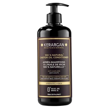 KERARGAN - Anti-Hair Loss Conditioner with Castor Oil - Detangling &amp; Nourishing for Dry and Brittle Hair - Enriched with Keratin and Argan Oil - Sulfate-free, GMO-free, Mineral Oil-free - 16.9 Fl oz