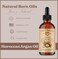 Natural Born Oils Moroccan Argan Oil. 2oz. 100% Pure and Natural, Cold-pressed, Organic. Natural Moisturizer for Your Skin and Hair