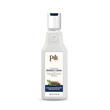 Pili Natural Rosemary and Quinine Shampoo - Strengthens Hair Follicles, Promotes Scalp Health &amp; Hair Growth. 8.4 fl. oz.