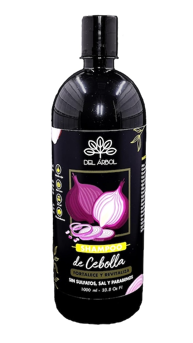 Onion Shampoo, DEL ARBOL Red onion &amp; Aloe vera Hair Strengthening Shampoo for Thicker, Healthier Hair. Promote Growth, Shine, and Strength. SLS, Paraben and Salt Free. Big size 33.8 fl.oz.