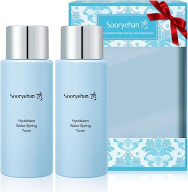 Sooryehan Water Spring Toner Special Set (8.5fl oz, Pack of 2) - Hydrating, Nutrient-Rich Toner for Conditioning. Korean Skincare by LG Beauty. Fermented Ginseng, Hyaluronic Acid, Amino Acid.