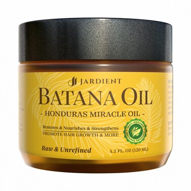 Raw Batana Oil for Hair Growth: Dr Sebi Organic Batana Oil from Honduras - 100% Pure &amp; Natural - Promotes Thicker &amp; Stronger Hair for Men &amp; Women (4.2 OZ)