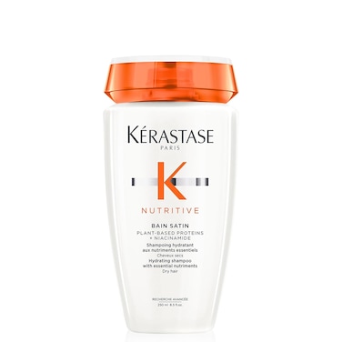 Kerastase Nutritive Bain Satin Shampoo   Gently Cleanses &amp; Replenishes Moisture for Soft, Shiny Hair   With Plant-Based Proteins &amp; Niacinamide   For Fine to Medium Dry Hair