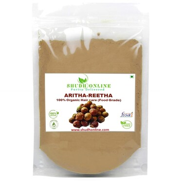 Reetha Powder for Hair, Organic Soap Nuts Powder for Hair (1.1 lb - 17.5 oz) 100% Pure Indian Bath Powder - Aritha Powder for Hair Growth   Soap Berry Shampoo - Sapindus Mukorossi (500g)