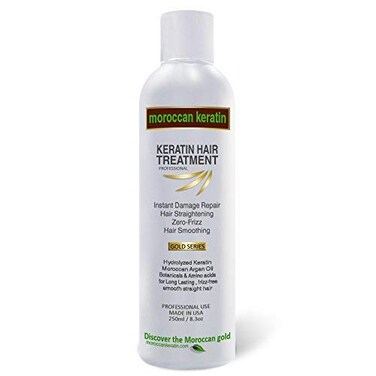 GOLD SERIES Most Effective Brazilian Keratin Hair Treatment 8oz Blowout Straightening Complex Global With Argan Oil Proven Formula Natural Organic Results Keratina Para Alisar El Pelo