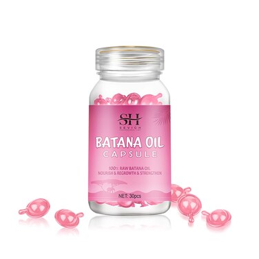 SEVICH Raw Batana Oil for Hair Growth,100 Percent Pure Batana Oil - Dr Sebi Organic From Honduras, Repair Damaged Hair, Nourishes Thin Hair Scalp Skin and Loss Hair Growth, Capsules 30Pcs