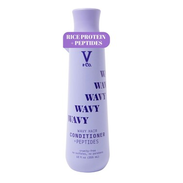 V&amp;Co. Beauty Wavy Hair Nourishing Conditioner with Peptide Technology, 12 oz, Sulfate Free Conditioner for Wavy Hair, Gentle, Color Safe Conditioner