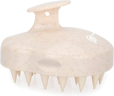 FREATECH Scalp Massager Shampoo Brush with Soft Silicone Bristles for Hair Growth and Scalp Care, Shower Hair Brush Head Massager Scalp Scrubber Exfoliator for Dandruff, Men Women Kids, Beige