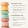 The Earthling Co. Shampoo &amp; Conditioner Bar Set - Promote Hair Growth, Strengthen &amp; Volumize All Hair Types - Paraben &amp; Sulfate Free Formula with Natural Ingredients for Dry Hair (Vanilla Coconut)