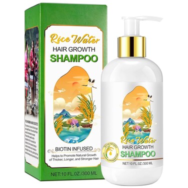 Rice Water Shampoo for Hair Growth, Women's Thinning Hair &amp; Hair Loss, Rosemary &amp; Biotin Caffeine Shampoo