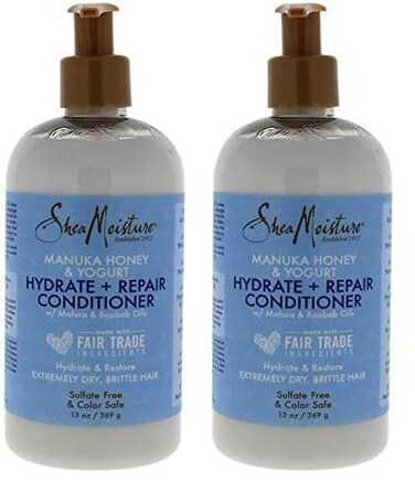 SheaMoisture Hydrate &amp; Repair Conditioner for Damaged Hair Manuka Honey &amp; Yogurt Shea Butter 13 oz (Pack of 2)