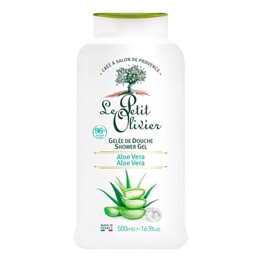 Le Petit Olivier Shower Gel - Aloe Vera - Gently Cleanses Skin - Fresh and Moisturizing - pH Neutral - Dermatologically Tested - Free Of Soap and Dyes - 16.9 Oz