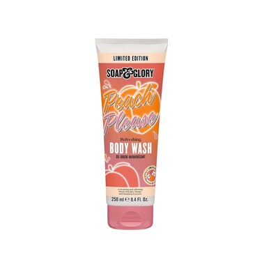 Soap &amp; Glory Peach Please Scented Body Wash - Built-In Body Lotion for Maximum Hydration - Peach Blossom &amp; Magnolia Scented Moisturizing Body Wash (250ml)