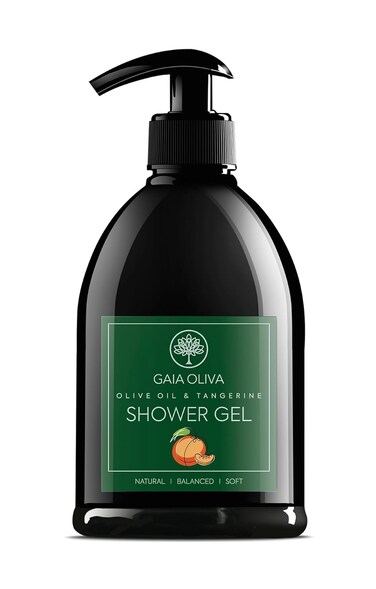 Olive Oil Shower Gel &ndash; Natural Body Wash with Tangerine, Hydrating, Moisturizing Body Wash for Women &amp; Men, Plant-based Bath &amp; Shower Gel Body Wash for Dry Skin, 16.9 Fl Oz (Pack Of 2)
