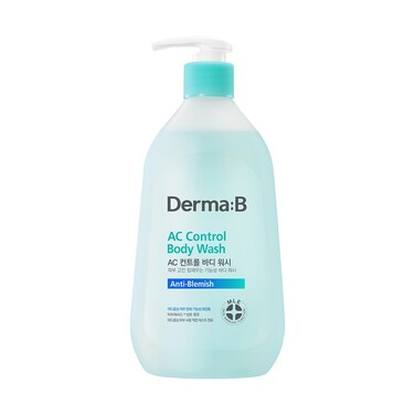 DERMA B AC Control Body Wash 420ml,14.2 Fl.oz, Anti-Blemish &amp; Pimples Care, Hypoallergenic Body Cleanser, Trouble Solution for All Skin Types, Soothing &amp; Refreshing Shower Gel, Korean Skincare