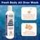 Fresh Body FB All Over Wash for Hair, Face &amp; Body - Shampoo and Body Wash for Men &amp; Women, Citrus Vanilla Grove Shower Gel, 10.8oz (2 Pack) Made without Alcohol, Sulfates, Dyes or Parabens