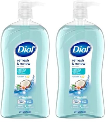 Dial Body Wash, Refresh &amp; Renew Coconut Water, 32 fl oz (Pack of 2)