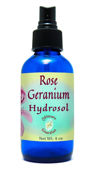 Rose Geranium Hydrosol - Facial Hydration &amp; Toner For All Skin Types Hidrosol de Geranio Rosa 4 oz Mister