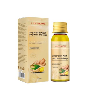 Lymph Drainage Herbal Shower Gel, Herbal Slimming Shower Gel, Ginger Shower Gel for Slimming, Organic Herbal Ginger Slimming Body Wash 100ml