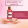 Strawberry Body Oil, Natural Body Oil For Women, Shower and Bath Perfume, Hydrating &amp; Deep Moisturizing, Reduce Dry Skin, Long Lasting Fragrance, Vegan - 4 fl. oz