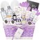 18 Pcs Lavender Valentines Day Gifts Bath and Body Gift Basket Set for Women Spa Kit Spa Gift Basket Set for Christmas Mom Birthday Gifts for Women Spa Set Bath Set Spa Gift Set for Women Mothers Day