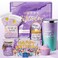 Birthday Gifts for Women Friendship, Lavender Relaxing Spa Gifts Basket Set for Women, Self Care Gifts Unique Happy Birthday Gifts Idea for Mom Her Best Friends Sister Wife Girlfriend Coworker Teacher