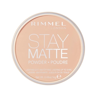 Rimmel London Stay Matte - 003 Natural - Pressed Powder, Lightweight, High Coverage, Shine Control, 0.49oz