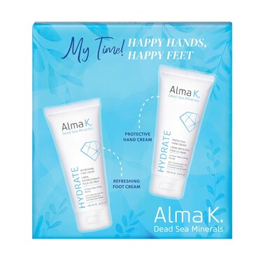 Alma K Happy Hands Happy Feet Set - Protective Hand Cream - Refreshing Foot Cream - Hand Lotion for Women - Foot Cream for Women - 2 Pc