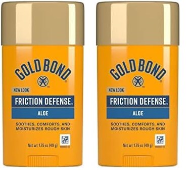 Gold Bond Friction Defense Stick, With Aloe to Soothe, Comfort &amp; Moisturize Rough Skin, Prevents Chafing, 1.75 oz. (Pack of 2)