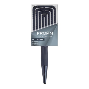 Professional Intuition Flexer Vent Brush for Blow Drying, Detangler Brush for Wet or Dry Medium to Thick Hair, Smooths Frizz and Flyaways, Navy Blue