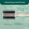 EcoTools Volumizing Round Hairbrush, Achieve Full Blow Out, Heat Resistant For Easy Blow Drying, Vegan Bristles Tame Frizz &amp; Smooth Hair, Made With Renewable Bamboo, Cruelty-Free, 1 Count