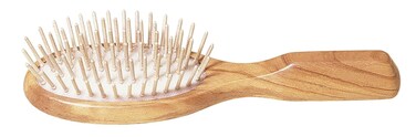 Redecker Maple Pin Small Wooden Hairbrush with Waxed Olive Wood Handle, 6-7/8-Inches