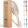 Ninabella Organic Detangling Hair Brush for Women, Men &amp; Children - Does not Pull on Hair - Hair Straightening Brushes for Straight, Curly &amp; Wet Hair - Unique Spiral Hairbrush