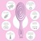 Ninabella Organic Detangling Hair Brush for Women, Men &amp; Children - Does not Pull on Hair - Hair Straightening Brushes for Straight, Curly &amp; Wet Hair - Unique Spiral Hairbrush