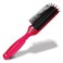 BS Anti Static Hairbrush [Made in Japan] 7 Row Curly Hair Brush for Styling, Blow-Drying, and Detangling, Static Free Hair Brushes for Women (Pink)