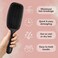 Lily England Curly Hair Brush - Pain-Free Detangling &amp; Styling Brush With Flexible Bristles for Wet &amp; Dry Hair - Easy to Hold for 3c to 4c Hair, Black