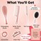 6 Pcs Hair Brush Set with Brush &amp; Combs - Detangling Brush for All Hair Types with Wide Tooth &amp; Tail Comb, Scrunchie &amp; Claw Clip - Hair Care Gift Set with Stickers for Teen Girls, Women &amp; Kids