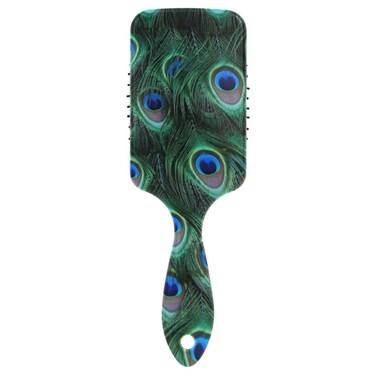 Peacock Feather Hair Brush for Wet &amp; Dry Hair Grip Soft Bristles for Anti Static &amp; Frizz Air Cushion Comb for Women Girls