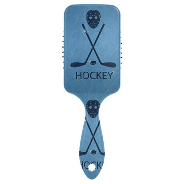 Ice Hockey Sticks And Puck Hair Brush for Wet &amp; Dry Hair Grip Soft Bristles for Anti Static &amp; Frizz Air Cushion Comb for Women Girls