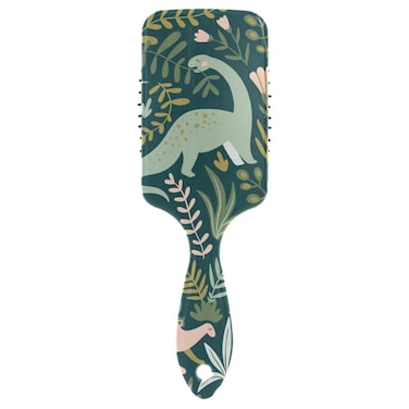 Hair Brush paddle comb Dinosaurs And Tropical Leaves for Thick Hair &amp; Anti Static Detangling