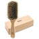 TEK - Large Rectangular Ash Wood Brush Handmade in Italy, with Short Tooth, for Medium-Long, Long and Straight Hair - 22 x 6.5 cm