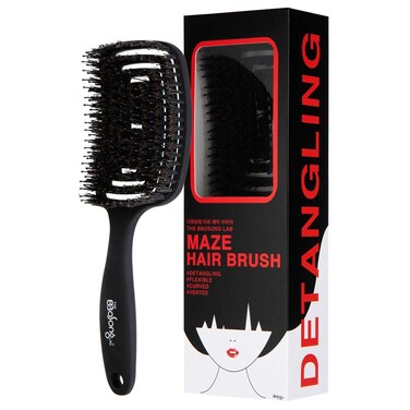 Maze Hair Brush &ndash; Curved and Flexible Brush Head, Fast Drying, Detangling, for All Hair Types