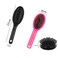 2 Pieces Loop Wig Brush Professional Hair Extension Brush Detangler Brush for Remy Human and Synthetic Hair Wig Brushes for Synthetic Hair(Red+Black)
